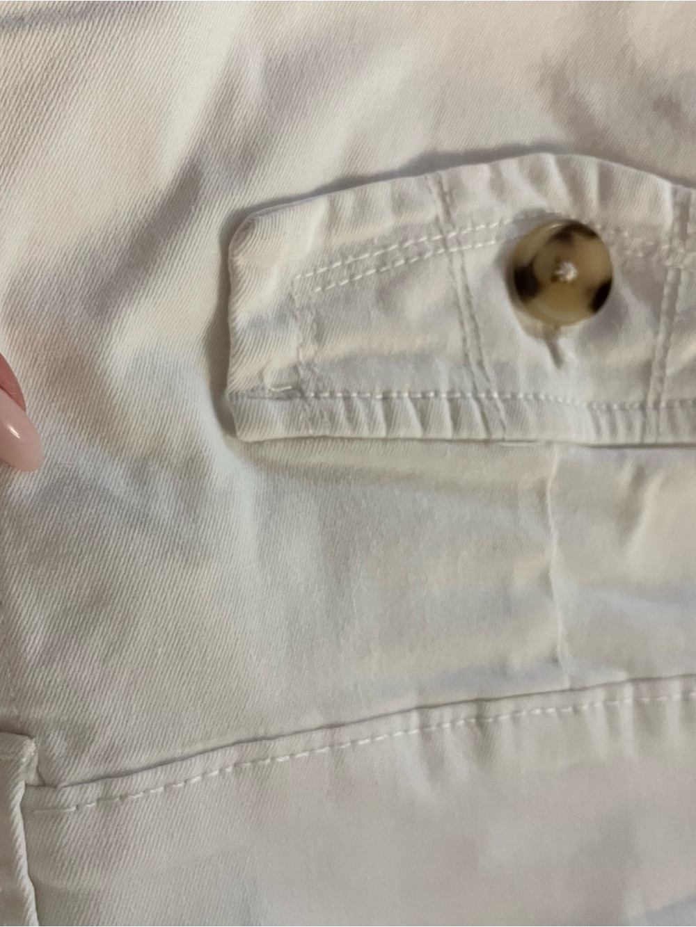 High-Rise White Women's Shorts - Picture 4 of 5